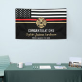 Banderoles Drapeau du service des incendies de retraite des p (Salon professionnel)