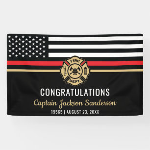 Banderoles Drapeau du service des incendies de retraite des p