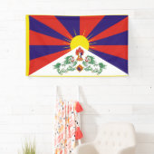 Banderoles Drapeau du Thibet (En situation)