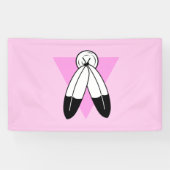 Banderoles Drapeau du triangle rose Two-Spirit (Horizontal)