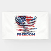 Banderoles Drapeau et aigle des Etats-Unis.Liberté. (Horizontal)