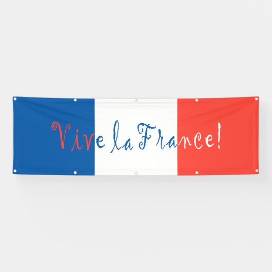 Banderoles Drapeau français Vive La France (Horizontal)
