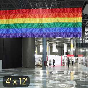 Banderoles Drapeau gay pride Queer Classic Retro Arc-en-ciel