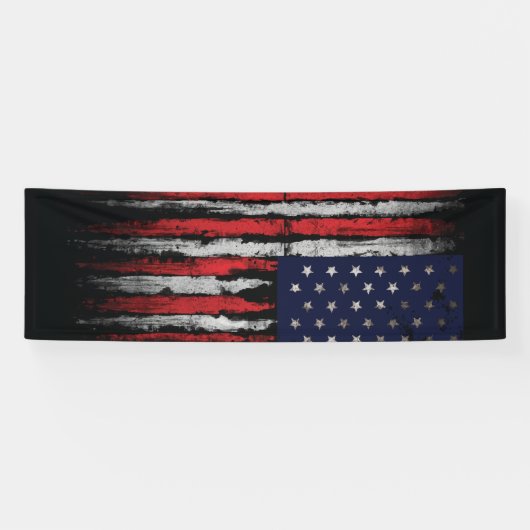Banderoles Drapeau Grunge U.S.A (Horizontal)