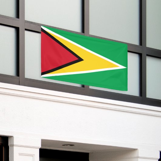 Banderoles Drapeau Guyana (Bâtiment extérieur)
