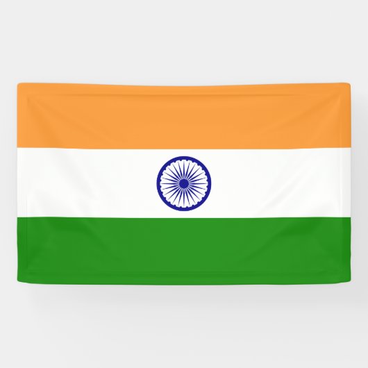 Banderoles Drapeau indien (Inde) (Pays d'Asie du Sud) (Bharat (Horizontal)