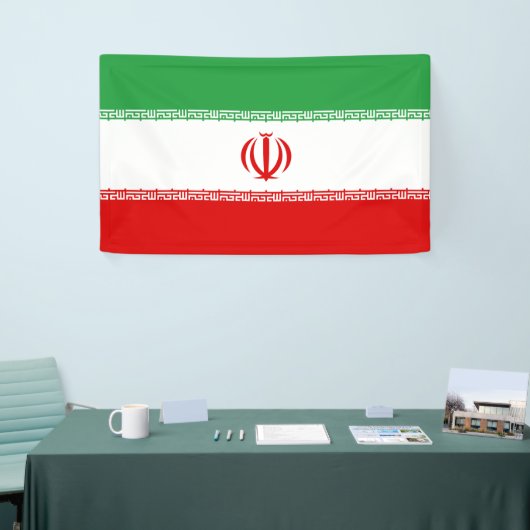 Banderoles Drapeau iranien (Iran) (Persan) (Salon professionnel)