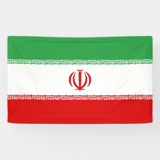 Banderoles Drapeau iranien (Iran) (Persan) (Horizontal)