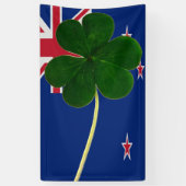 Banderoles Drapeau irlandais Nouvelle-Zélande Shamrock Clover (Vertical)