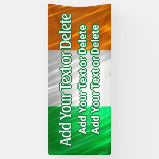Banderoles Drapeau irlandais Parti irlandais Anniversaire St  (Vertical)