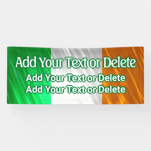 Banderoles Drapeau irlandais Parti irlandais Anniversaire St  (Horizontal)