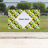 Banderoles Drapeau jamaïcain avec ton nom (En situation)