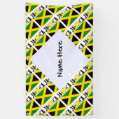 Banderoles Drapeau jamaïcain avec ton nom (Vertical)