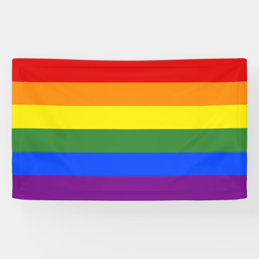 Banderoles Drapeau LGBTQ Pride Arc-en-ciel (Horizontal)