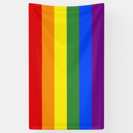 Banderoles Drapeau LGBTQ Pride Arc-en-ciel (Vertical)