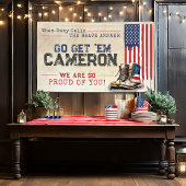 Banderoles Drapeau militaire rustique US Partir du parti d'ad