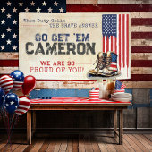 Banderoles Drapeau militaire rustique US Partir du parti d'ad