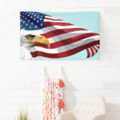 Banderoles Drapeau Modèle et aigle (En situation)