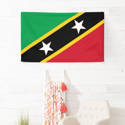 Banderoles Drapeau national de Saint-Kitts-et-Nevis (Caraïbes (En situation)
