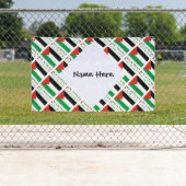 Banderoles Drapeau palestinien avec votre Nam (En situation)