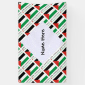 Banderoles Drapeau palestinien avec votre Nam (Vertical)