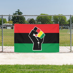 Banderoles Drapeau panafricain Poing, Histoire noire afro-amé