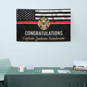 Banderoles Drapeau pompier de retraite du département pompier (Salon professionnel)