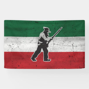 Banderoles Drapeau Québec et Patriote Henri Julien érodé