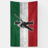 Banderoles Drapeau Québec et Patriote Henri Julien érodé (Vertical)