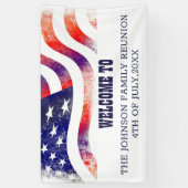 Banderoles Drapeau Rouge Blanc Bleu Et Bleu Américain  (Vertical)