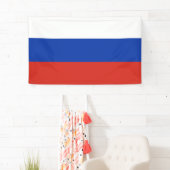 Banderoles Drapeau Russie tricolore (En situation)