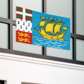 Banderoles Drapeau Saint-Pierre-et-Miquelon (Bâtiment extérieur)