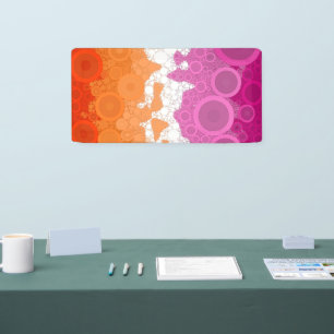 Banderoles Drapeau Super bohème Bubbly Lesbian Pride Abstrait