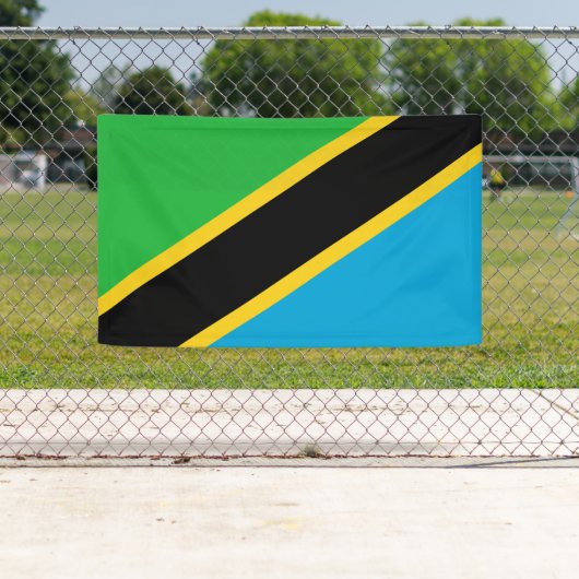 Banderoles Drapeau tanzanien (En situation)