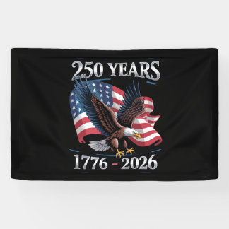 Banderoles Drapeau USA de l'aigle du 4 juillet 250 ans 1776 2