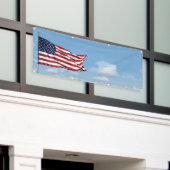 Banderoles drapeaux américains et ciel blanc (Bâtiment extérieur)