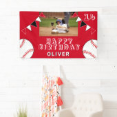 Banderoles Drapeaux de baseball Ball Bunting Red Photo Annive (En situation)