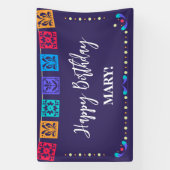 Banderoles Drapeaux Fiesta en bleu (Verticale)