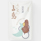 Banderoles Dreamy Little Bear Cloud Baby shower Bienvenue (Vertical)