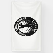Banderoles Drink Swing Sweat Repeat Golf (Vertical)