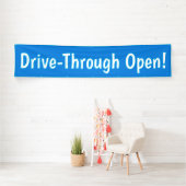 Banderoles Drive-Through Open ! Bandeau publicitaire (En situation)