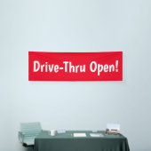 Banderoles Drive-Thru Open ! Bandeau publicitaire (Salon professionnel)