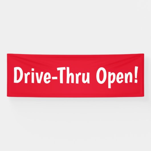 Banderoles Drive-Thru Open ! Bandeau publicitaire (Horizontal)