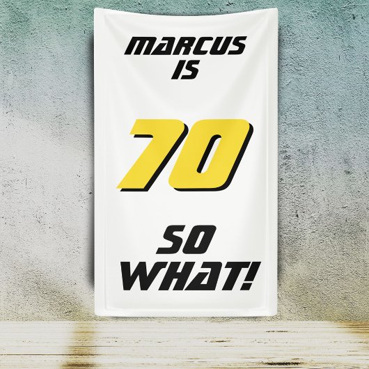 Banderoles Drôle 70 alors que Citer 70e Anniversaire fête