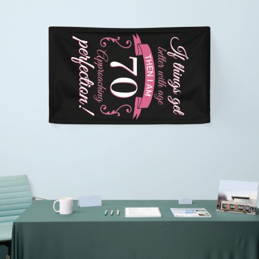 Banderoles Drôle 70e anniversaire 'Perfection' (Salon professionnel)