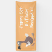 Banderoles Drôle dessin animé d'oiseau de dodo (Vertical)