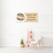 Banderoles Drôle dessin de grenouille à pluie dans le désert (En situation)