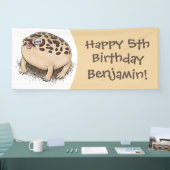 Banderoles Drôle dessin de grenouille à pluie dans le désert (Salon professionnel)