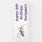 Banderoles Drôle dessin d'insecte moustique (Vertical)