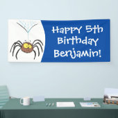 Banderoles Drôle mignon dessin animé d'araignée moelleuse (Salon professionnel)